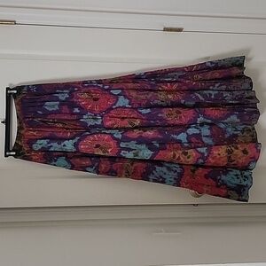 Patan Designs Unsized Tiered Tie Dye Bohemian Hippy Skirt, Exc. Used Condition
